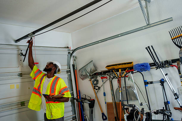 Professional Garage Door Panel Replacement technician working in Johnson City, NY